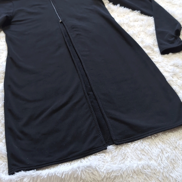 Blackmilk Warm Avant Cardigan Half Zip Split Front Sweater - Black - Picture 4 of 14